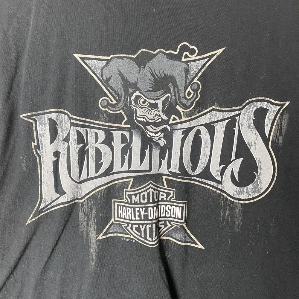 Harley-Davidson 2XL Rebellious T-Shirt Black Cody Wyoming Graphic Tee